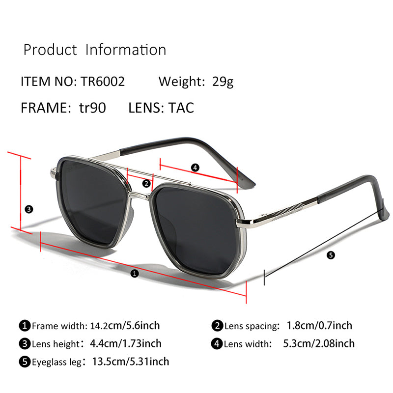 ✨Tidsbegränsat erbjudande: 50 % rabatt🥰 Geometriska polariserade solglasögon med dubbel ram – djärv stil, kristallklar syn!🕶️