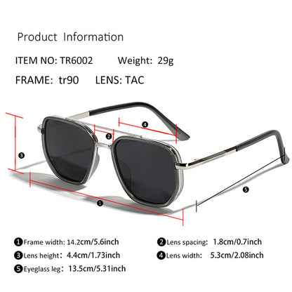 ✨Tidsbegränsat erbjudande: 50 % rabatt🥰 Geometriska polariserade solglasögon med dubbel ram – djärv stil, kristallklar syn!🕶️