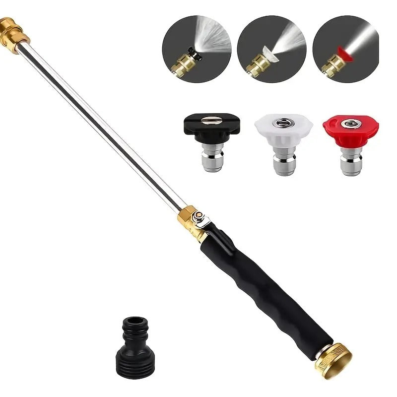 🔫 50% OFF! 💦 High-pressure water gun – 3 interchangeable nozzles, durable aluminium alloy & powerful ✨ 🚗