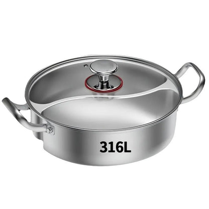 ⏳Tidsbegränsad special🍲Förtjockad varmgryta i rostfritt stål med dubbel smak🏘️