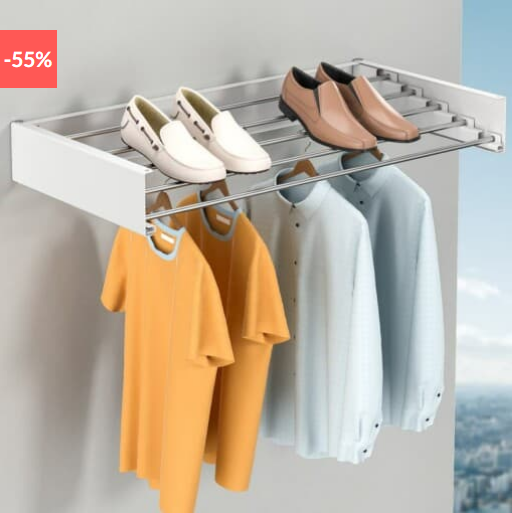 👚Maximal rabatt! 💥  VÄGGMONTERAD HOPFÄLLBAR TORKSTÄLLNING