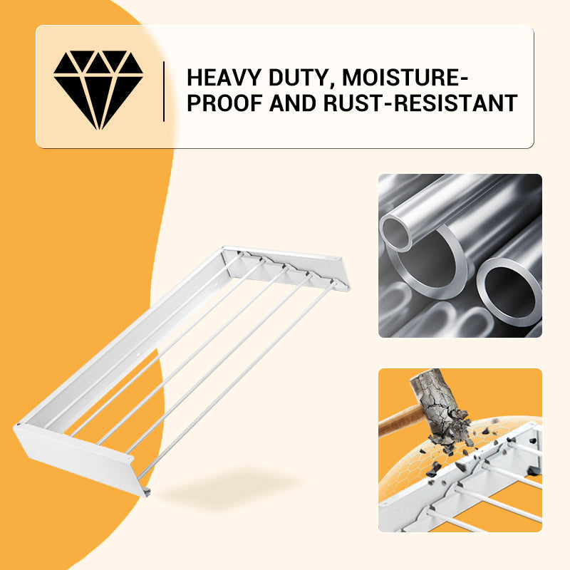 👚Maximal rabatt! 💥  VÄGGMONTERAD HOPFÄLLBAR TORKSTÄLLNING