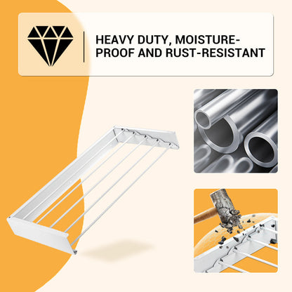 👚Maximal rabatt! 💥  VÄGGMONTERAD HOPFÄLLBAR TORKSTÄLLNING