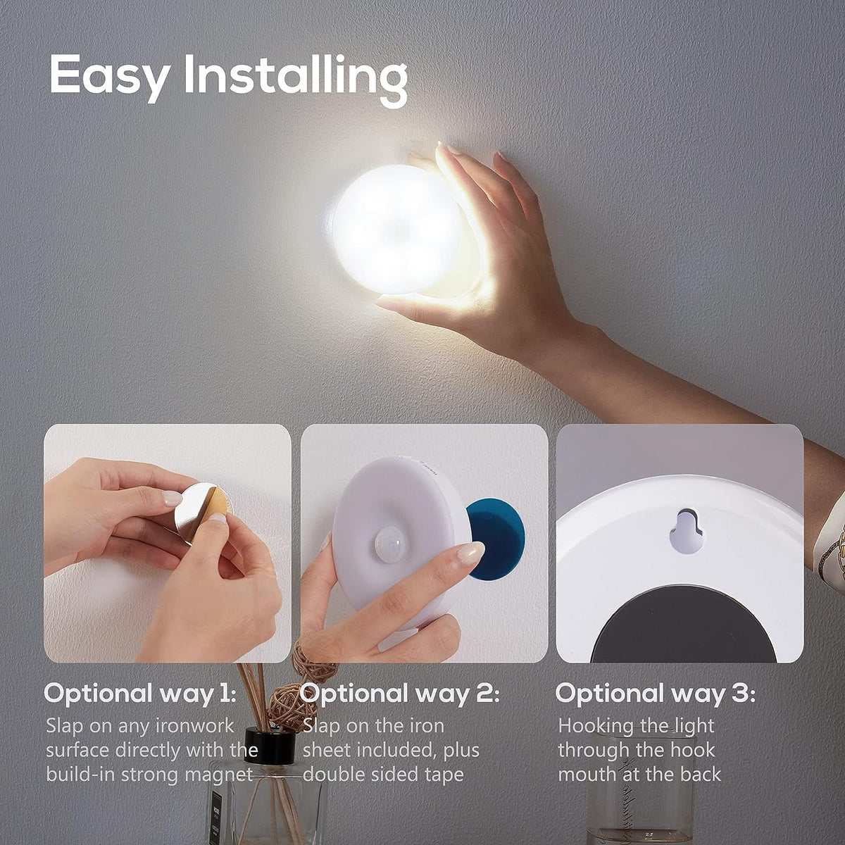 🔥Köp 1 få 1 gratis🔥Automatisk, uppladdningsbar lampa med rörelsesensor