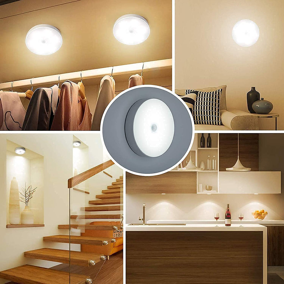 🔥Köp 1 få 1 gratis🔥Automatisk, uppladdningsbar lampa med rörelsesensor