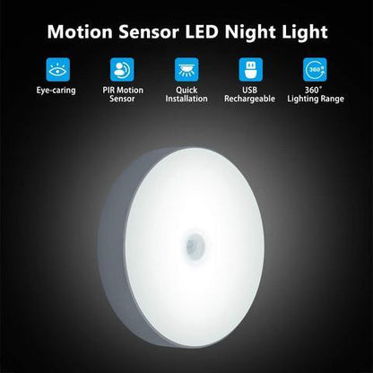 🔥Köp 1 få 1 gratis🔥Automatisk, uppladdningsbar lampa med rörelsesensor
