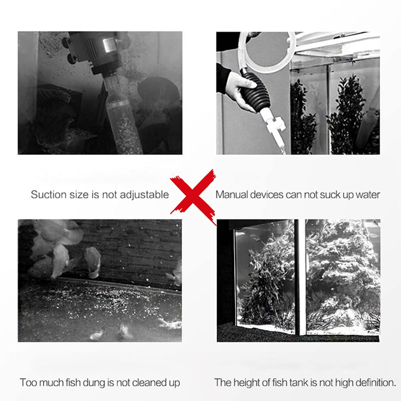 🔥Elektrisk vattenbytare för akvarier med sugfunktion och filterrengöring