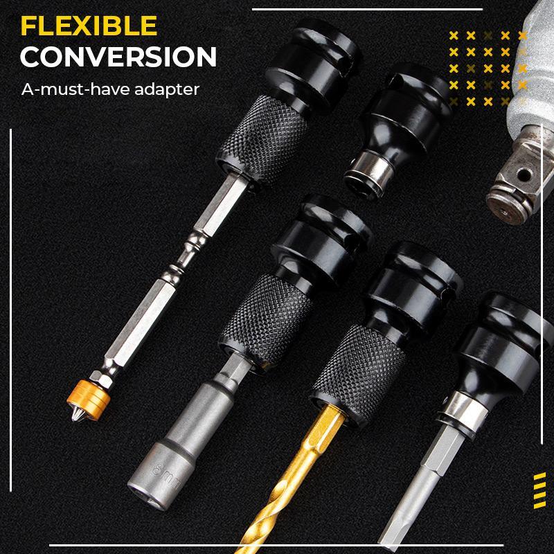 🔧 Köp 1  få 1 Gratis! ⚡ Konverterare för Uttag med Sexkantsskaft – 1/2" till 1/4" Snabbkoppling – Perfekt för Bilreparationer & Träarbete – Hållbar Cr-Mo Stål 🛠️