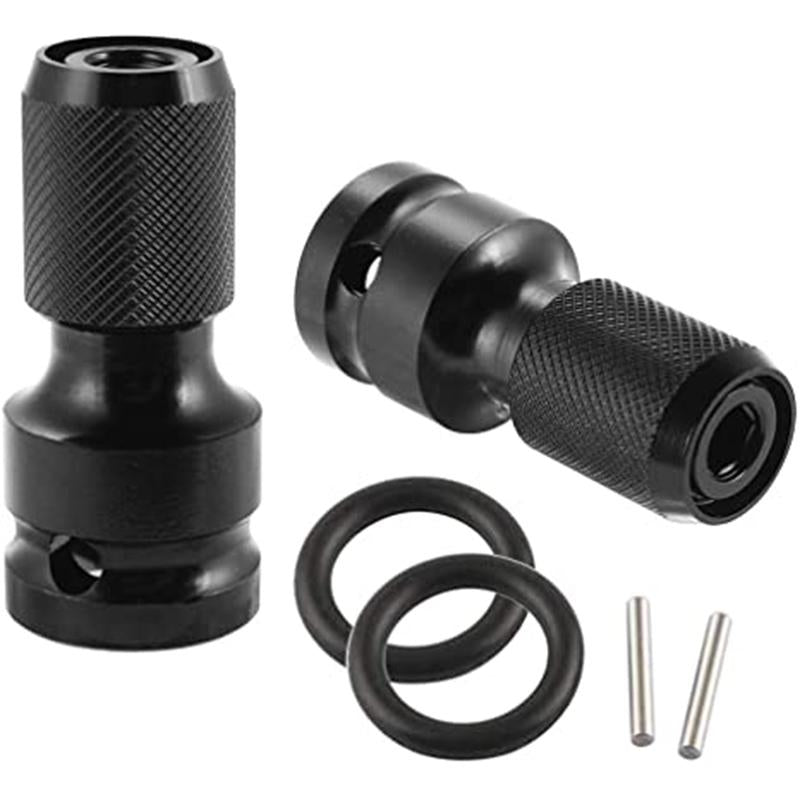 🔧 Köp 1  få 1 Gratis! ⚡ Konverterare för Uttag med Sexkantsskaft – 1/2" till 1/4" Snabbkoppling – Perfekt för Bilreparationer & Träarbete – Hållbar Cr-Mo Stål 🛠️