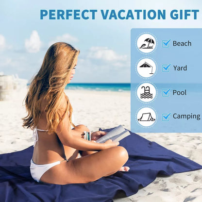 🏖️🌞Solstol Handduk i väska med förvaringsfickor🌊