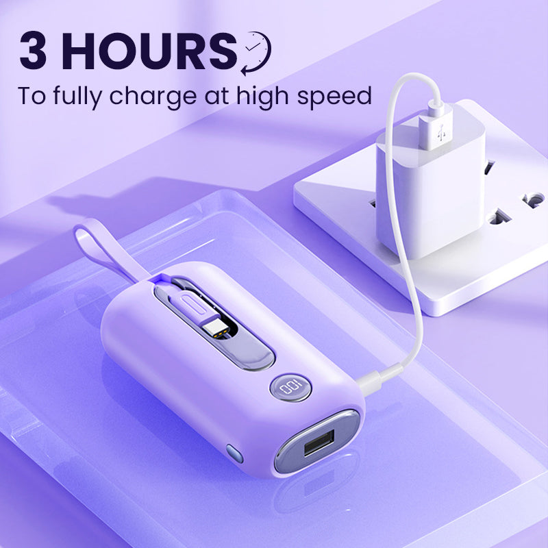 📱Supersnabb laddningsbar powerbank med inbyggda kablar✨50 procent prisreduktion under en begränsad tid✨