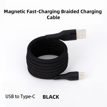 🔥Magnetisk snabbladdningskabel med flätad design och multikompatibilitet