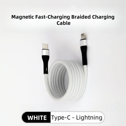 🔥Magnetisk snabbladdningskabel med flätad design och multikompatibilitet
