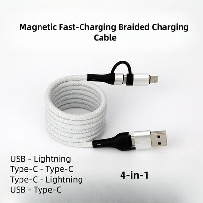🔥Magnetisk snabbladdningskabel med flätad design och multikompatibilitet