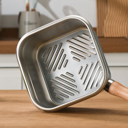 🫕Multifunktionell stekhällssats - stekpanna, kokare, färskhållning och grönsakstvätt