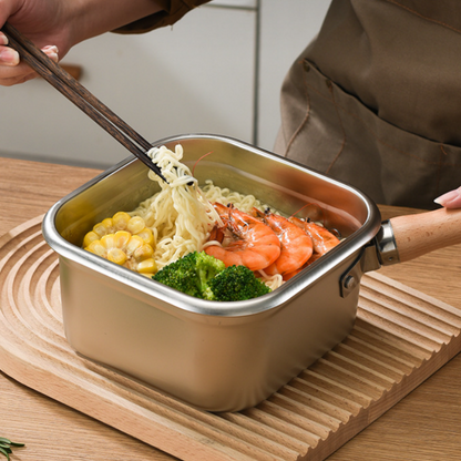 🫕Multifunktionell stekhällssats - stekpanna, kokare, färskhållning och grönsakstvätt