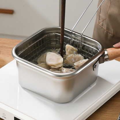 🫕Multifunktionell stekhällssats - stekpanna, kokare, färskhållning och grönsakstvätt