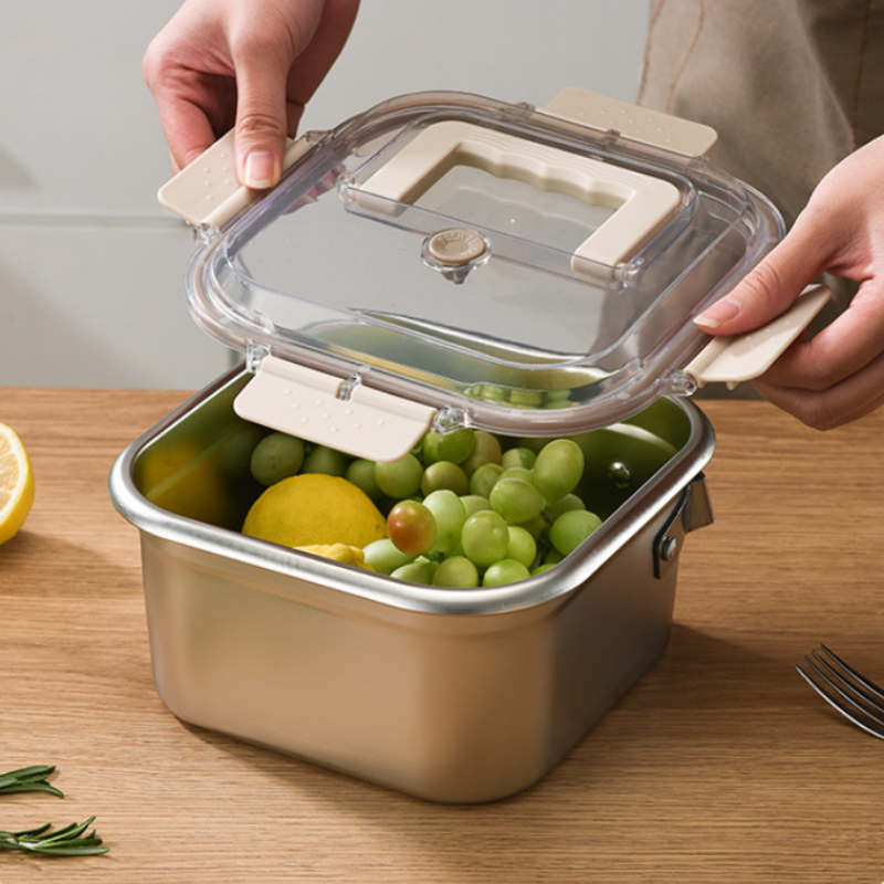 🫕Multifunktionell stekhällssats - stekpanna, kokare, färskhållning och grönsakstvätt