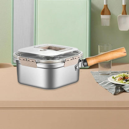 🫕Multifunktionell stekhällssats - stekpanna, kokare, färskhållning och grönsakstvätt