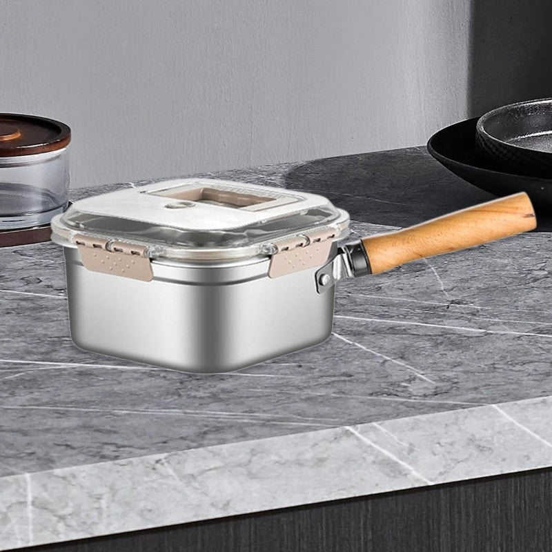 🫕Multifunktionell stekhällssats - stekpanna, kokare, färskhållning och grönsakstvätt