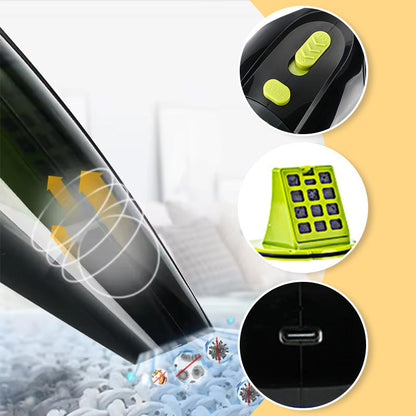 🚗 50% RABATT NU!🌪️ Sladdlös Bilsdammsugare – Kraftfull, Portabel & Våt/Torr Användning – Multi-tillsats Essential 🔌