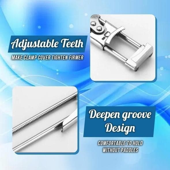 🛒50% RABATT NU! 🎁💪Universell burköppnare i rostfritt stål – Öppnar lock på ett ögonblick, perfekt för artrit, långa naglar och svag handstyrka ✨.