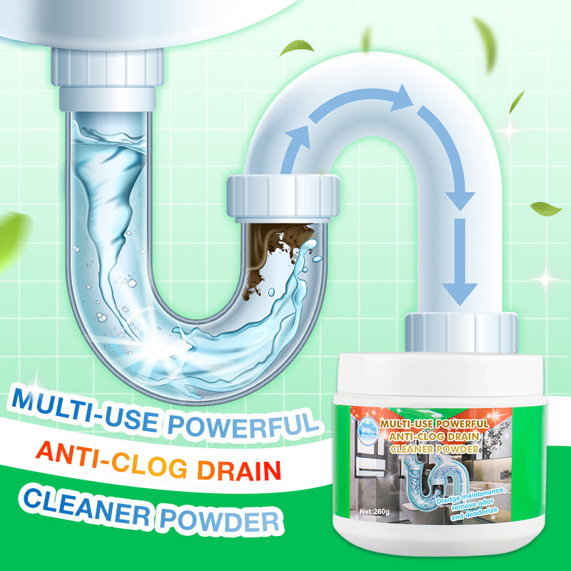 🔥【Köp 2 få 1 gratis】😘Multifunktionellt, kraftfullt avloppsrengöringspulver som förhindrar igensättning