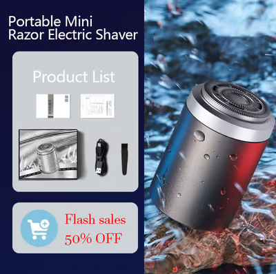 🔥Hett erbjudande: 49 % rabatt🔥Men's kraftfull mini elektrisk rakapparat med digital display