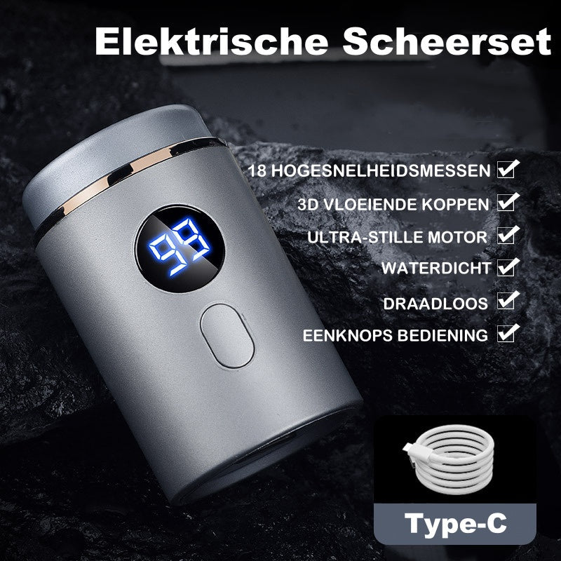 🔥Hett erbjudande: 49 % rabatt🔥Men's kraftfull mini elektrisk rakapparat med digital display