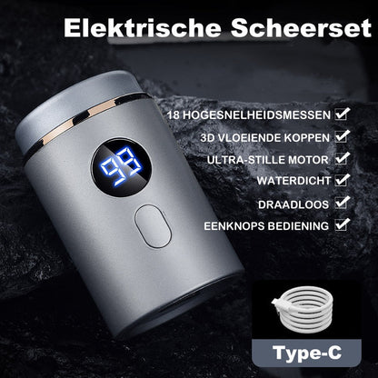 🔥Hett erbjudande: 49 % rabatt🔥Men's kraftfull mini elektrisk rakapparat med digital display