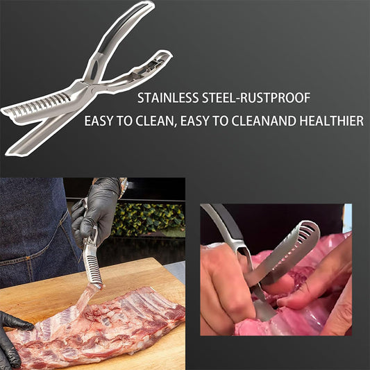 🔥Rostfritt stål BBQ Rib Skinner