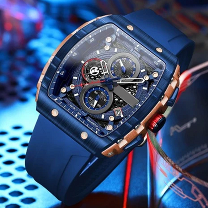🔥Cyberpunk futuristisk stil⌚Multifunktionell quartzklocka för män