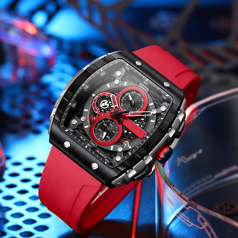 🔥Cyberpunk futuristisk stil⌚Multifunktionell quartzklocka för män