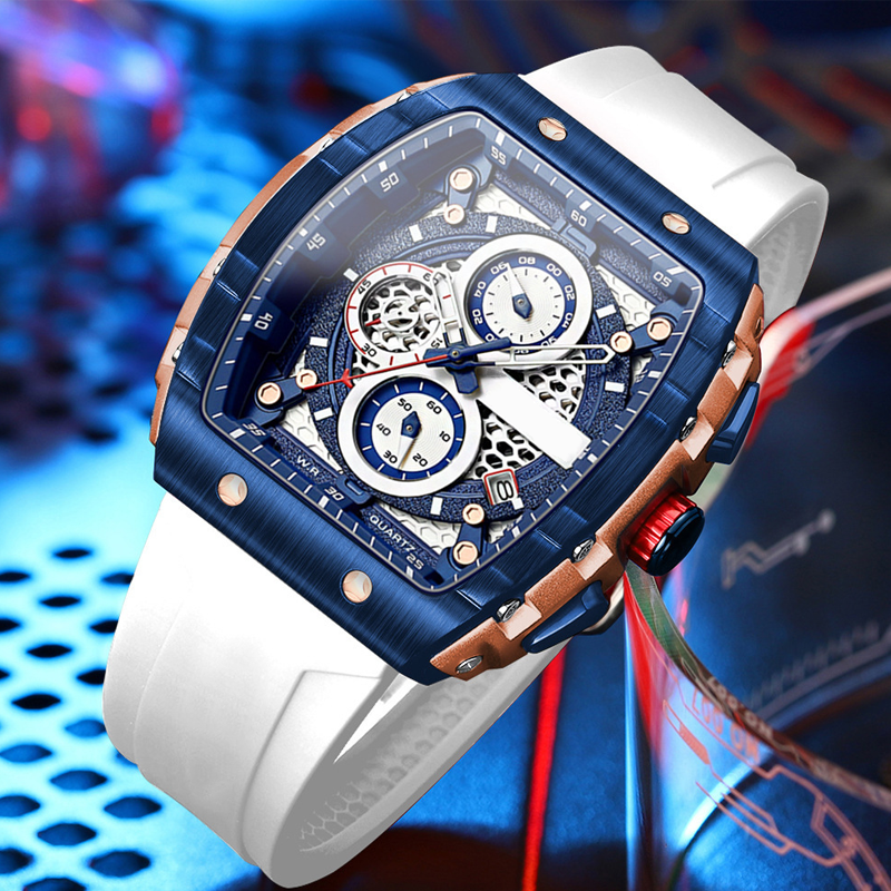 🔥Cyberpunk futuristisk stil⌚Multifunktionell quartzklocka för män