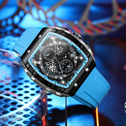 🔥Cyberpunk futuristisk stil⌚Multifunktionell quartzklocka för män
