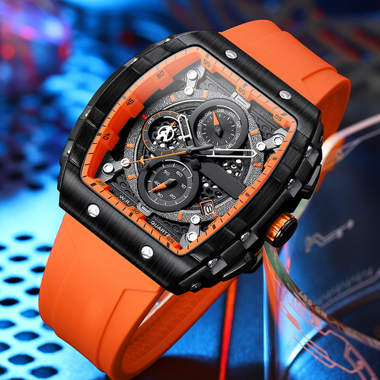 🔥Cyberpunk futuristisk stil⌚Multifunktionell quartzklocka för män