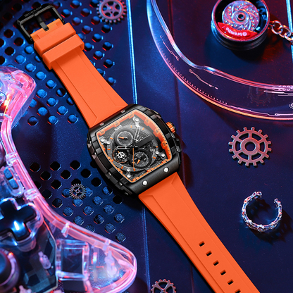 🔥Cyberpunk futuristisk stil⌚Multifunktionell quartzklocka för män