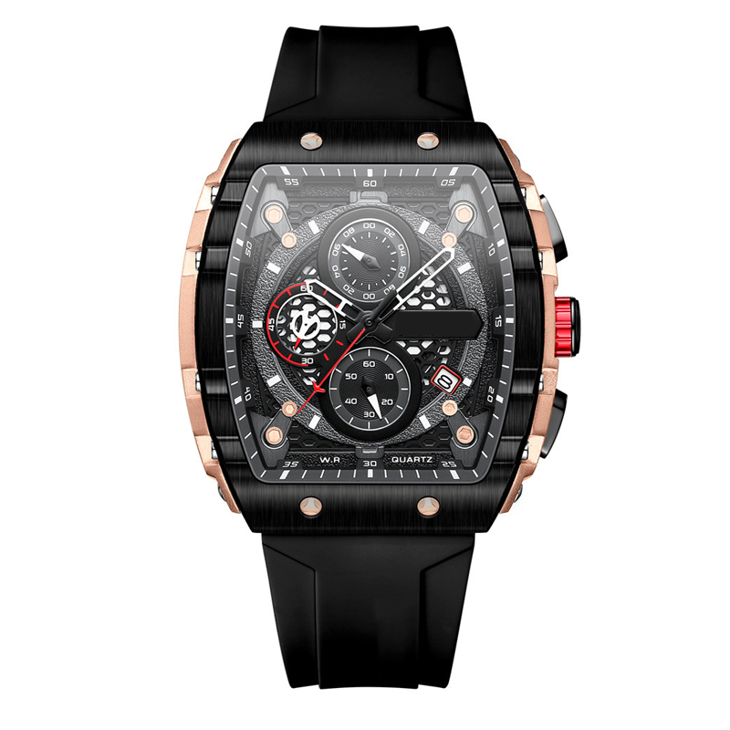 🔥Cyberpunk futuristisk stil⌚Multifunktionell quartzklocka för män