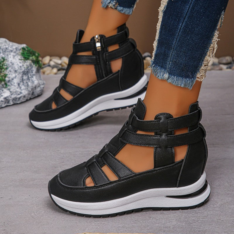 👡 50% RABATT! ✨ Bekväma Lätta Wedge Sandaler med Dragkedja i Sidan – Stilren Design, Lätt Att Ta På & Perfekt för Vardag & Fest 🌸