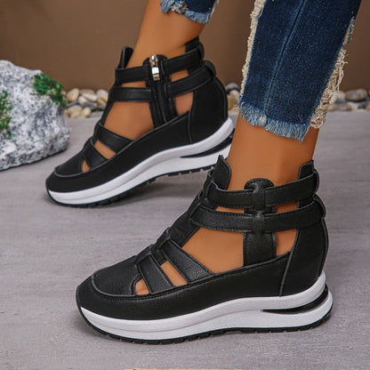 👡 50% RABATT! ✨ Bekväma Lätta Wedge Sandaler med Dragkedja i Sidan – Stilren Design, Lätt Att Ta På & Perfekt för Vardag & Fest 🌸