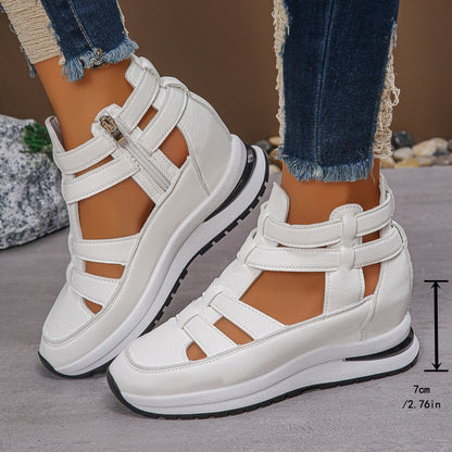 👡 50% RABATT! ✨ Bekväma Lätta Wedge Sandaler med Dragkedja i Sidan – Stilren Design, Lätt Att Ta På & Perfekt för Vardag & Fest 🌸