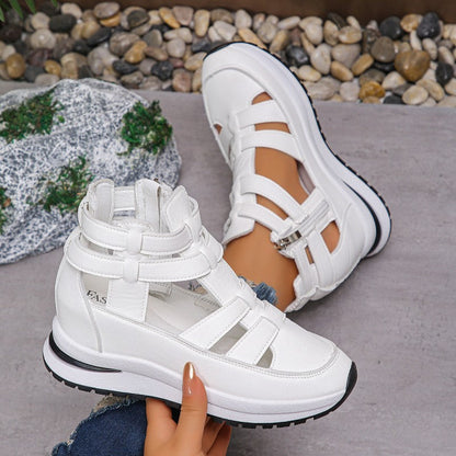 👡 50% RABATT! ✨ Bekväma Lätta Wedge Sandaler med Dragkedja i Sidan – Stilren Design, Lätt Att Ta På & Perfekt för Vardag & Fest 🌸