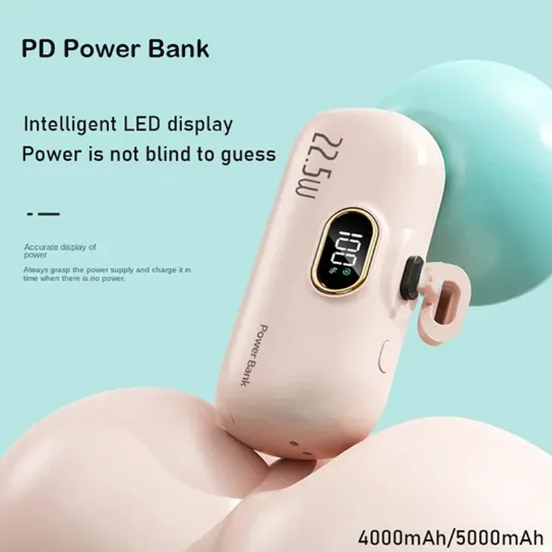 🔥5000 mAh mini bärbar laddare Power Bank för telefon