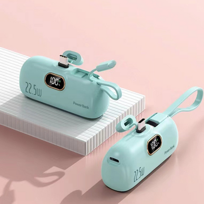 🔥5000 mAh mini bärbar laddare Power Bank för telefon