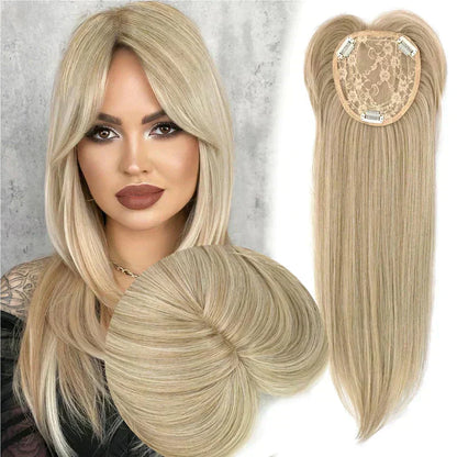 💇‍♀️✨ 50% RABATT! | Topper Med Lugg – Lager-på-lager Hårförlängning för Tunt Hår, Volym & Naturlig Look!