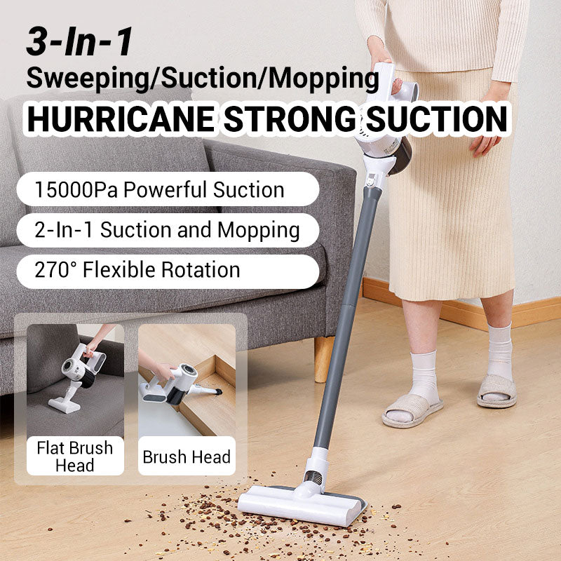 🔈🔈60% korting🔥15000PA krachtige 3-in-1 draadloze stofzuiger voor thuis