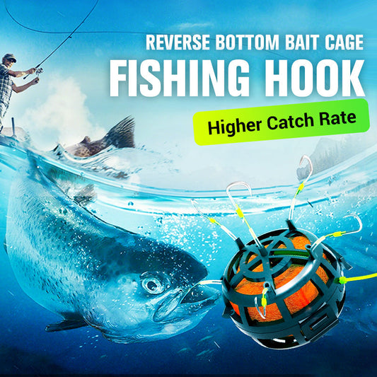 🎣🔥 Revolutionerande fiskebete - Fånga fisk snabbare! Inverterad bottenkrok med betesbur - Locka till dig mer fisk än någonsin tidigare!