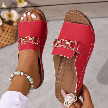 👡✨Ortopediska sandaler med guldspänne