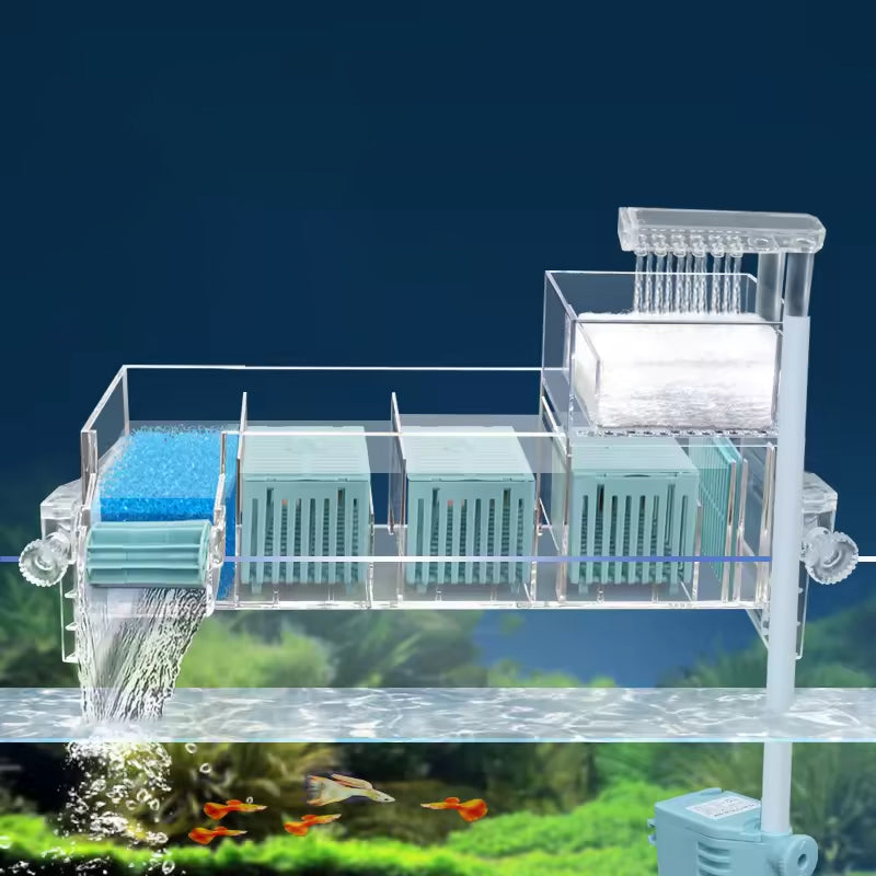 🔥Cirkulerande filterlåda för akvarium med vattenpump