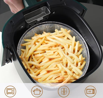 (🎁2025 Nyårsförsäljning🎁SPAR 48% RABATT)10 st Set Återanvändbar aluminiumfolie Air Fryer Liners